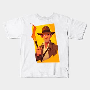 Daring Explorer with a Torch - Indy Kids T-Shirt